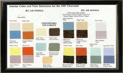Chevyclassics 1957 Interior Color Chart 1